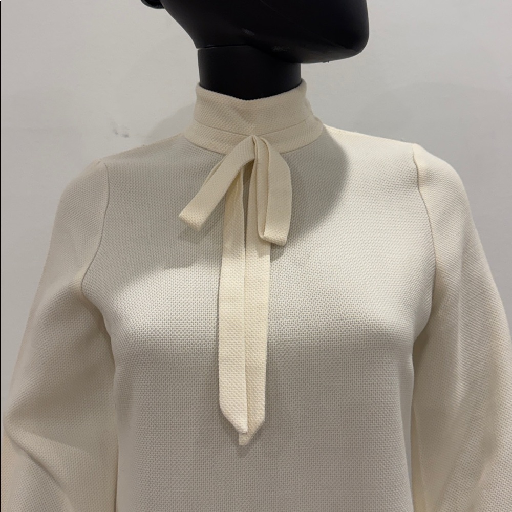 Mother of Pearl 100% Wool Knit Tie-Neck Dress – Size 4 – New - Picture 4 of 14